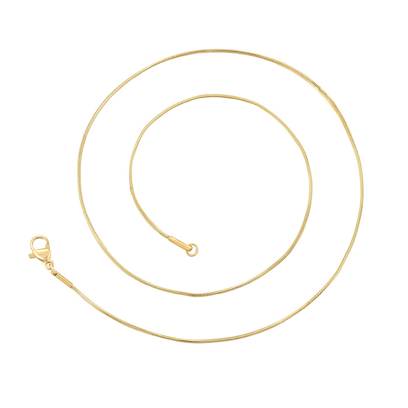 Xuping acero inoxidable transfronterizo 14k cadena de serpiente redonda estilo simple personalidad cadena de estilo joyas al por mayor