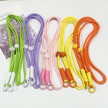 爆款手机手套防丢掉可调节斜跨挂脖彩色手工编织挂绳长绳厂家批发
