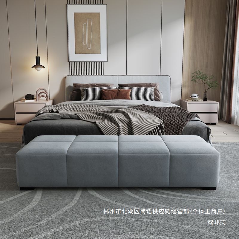 Fábrica directa de vestuario cambiador de zapatos taburete cama frente al banco de descanso italiano cama de dormitorio almacenamiento taburete cola de cama