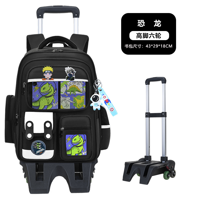 Nuevas mochilas de tirón para estudiantes de primaria 1236 grados niños escaleras de dibujos animados mochila de hombro de gran capacidad para hombres y mujeres