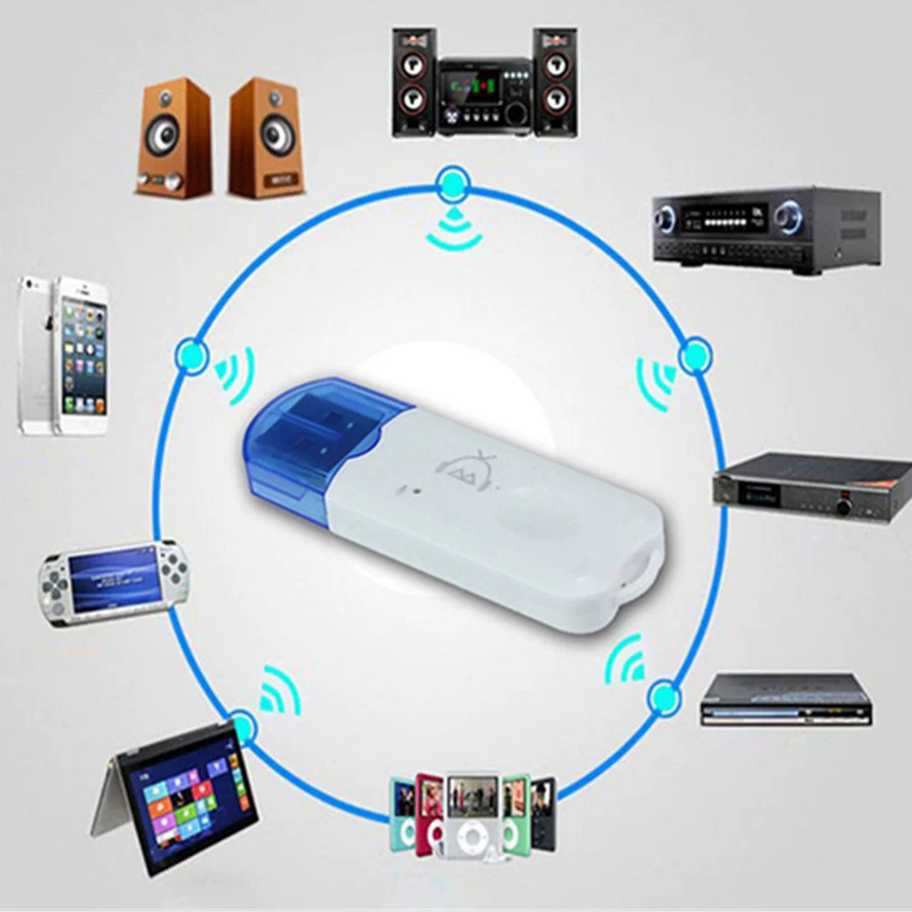 USB Bluetooth приемник Little Blue Hat 5.3 Bluetooth аудио адаптер автомобильный компьютерный динамик музыкальный приемник