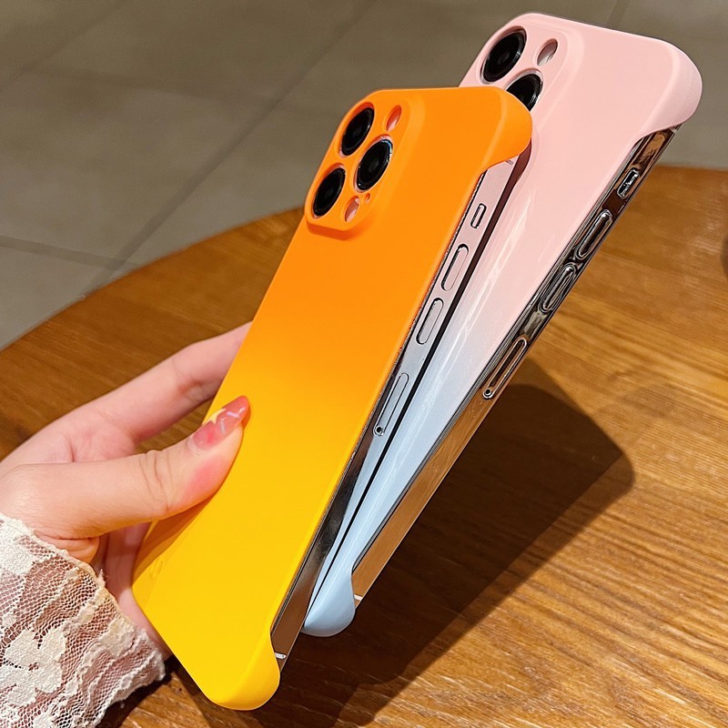 新款渐变无边框适用苹果16promax手机壳小众iPhone15个性14散热13|undefined