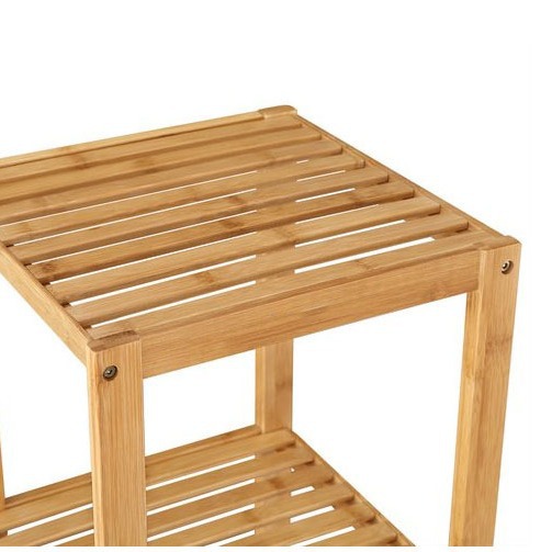 Estantes de bambú de cocina multicapa de baño Nan bambú para el hogar simple y simple marco vertical de cinco capas marco de colocación manual