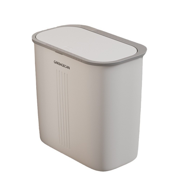 Basura doméstica sala de estar lujosa luz 2025 nueva canasta interior simple con cubierta de cocina sin doblarse