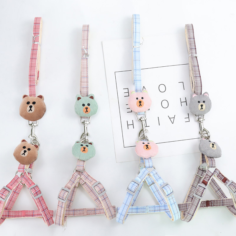 Fabricante en stock nuevo oso marioneta mascota Correa traje ajustable anti-rotura perro