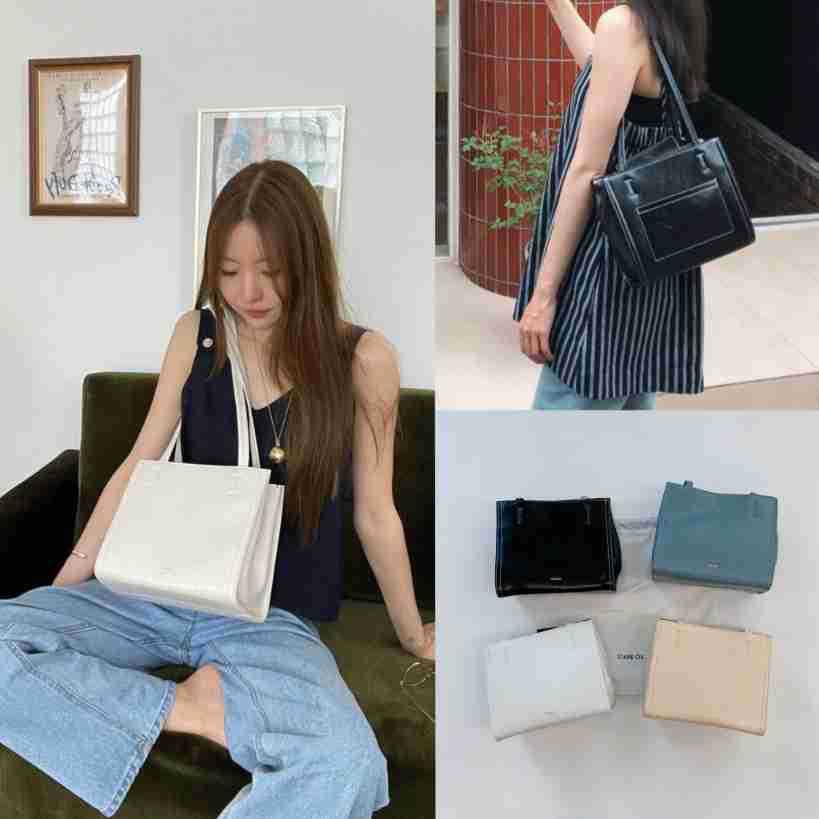 现货实拍 24新款 onuk 丹尼尔同款 气质休闲小方包手提单肩托特包