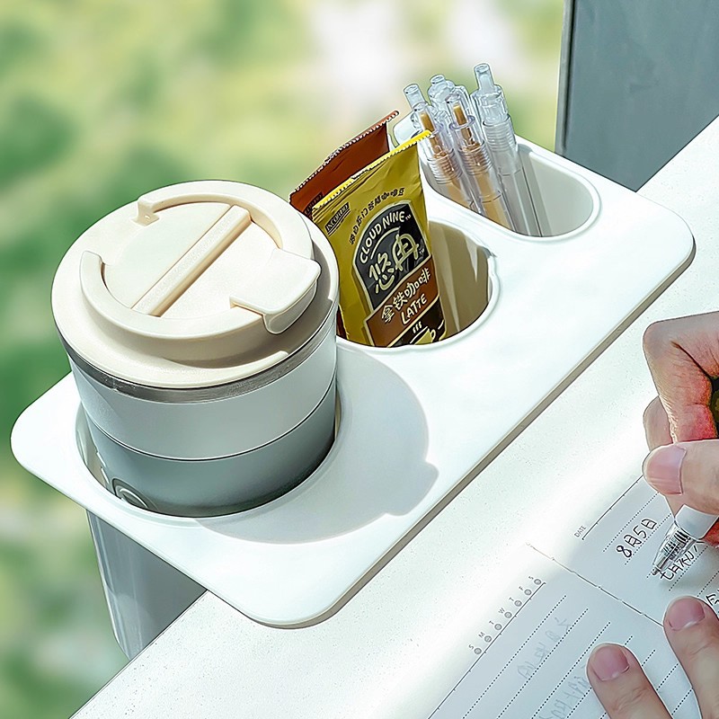 Desk Water Cup Storage Rack Office Computer Desk Dormitory Desk Fixed Cup Holder Coffee Mug Storage Rack