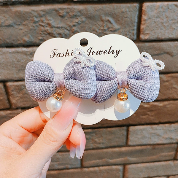 Children's purple bow tie from pearl