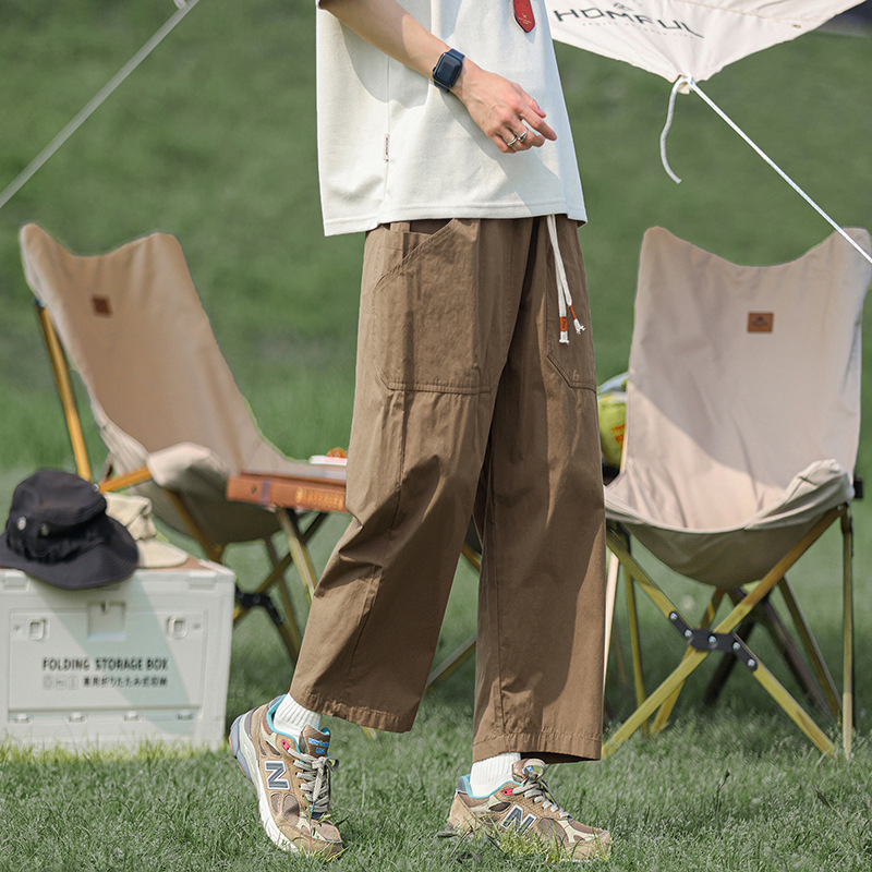 Cotton and Linen Straight Cute Pants Ins Straight Simple Loose Pants Trendy Brand Ins Men's Casual Pants Ankle-length Pants Cotton and Linen Straight Cute Pants Ins Straight Simple Loose Pants Trendy Brand Ins Men's Casual Pants Ankle-length Pants