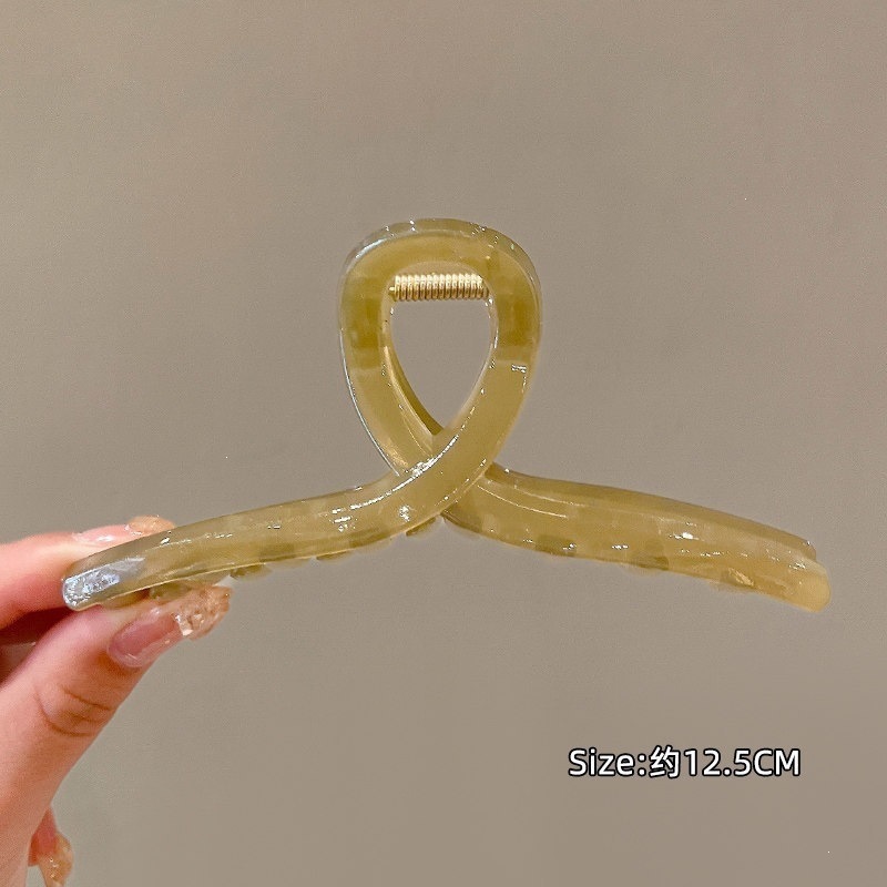 2025 nuevo temperamento de alta calidad sensación de agarre clip de la cabeza de la horquilla de pelo de las mujeres otoño coreano tamaño grande más clip de tiburón