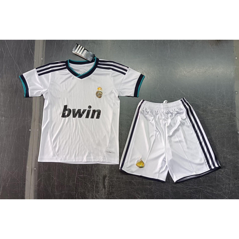 Trajes de fútbol retro transfronterizos trajes de ropa infantil Barça camiseta de manga corta Inter Brasil Argentina uniformes de juego AC