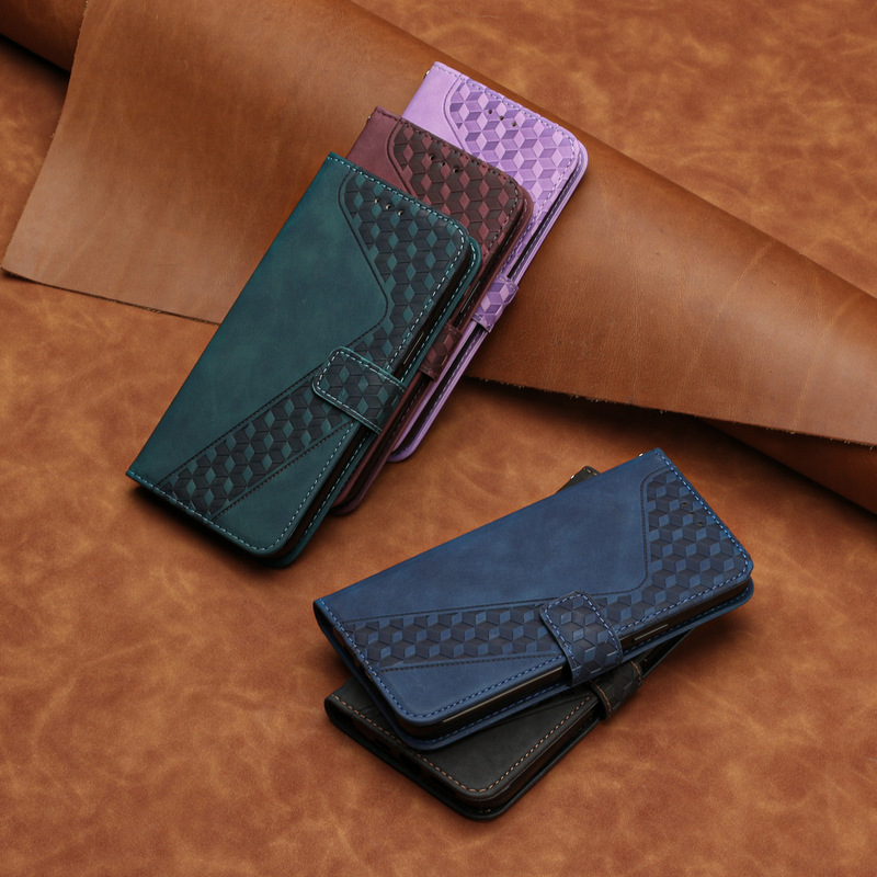 Suitable for iPhone 17/16 Phone Case, Apple 15 Skin-Feel Diamond Embossed Leather Case, S26 Card Slot Flip Cover Protective Case Suitable for iPhone 17/16 Phone Case, Apple 15 Skin-Feel Diamond Embossed Leather Case, S26 Card Slot Flip Cover Protective Case
