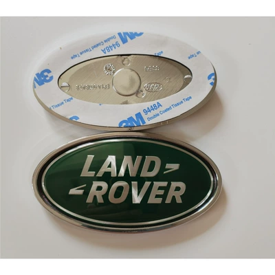 Car logo Sport hood lettering, English lettering - standard-oval-green-background-with-silver-lettering-on-the-back-one-pack