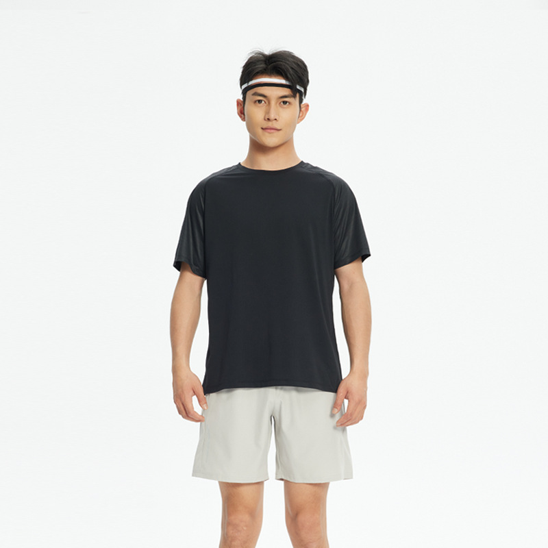 Dijia nueva camiseta de secado rápido ropa deportiva de secado rápido ropa de entrenamiento de baloncesto de manga corta para hombres Top de seda de hielo