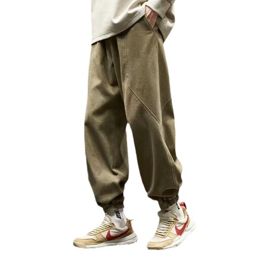 Cross-border long pants, men's overalls, men's fashionable men's autumn and winter Japanese retro leg pants, men's sports casual pants
