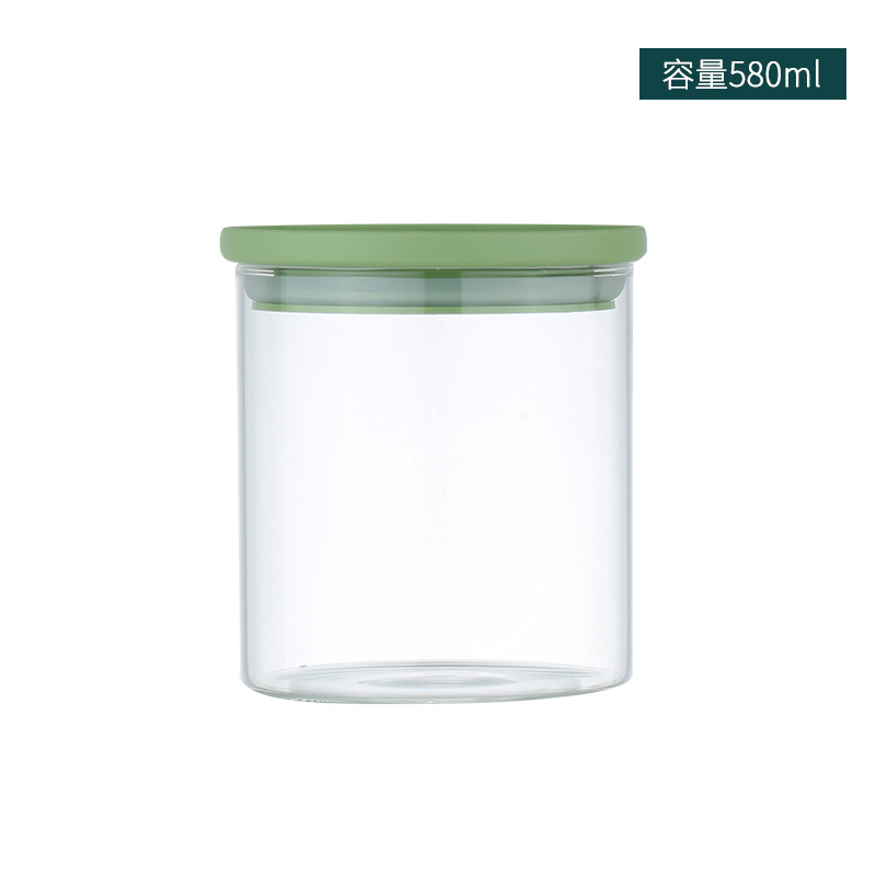 Frascos Redondos Sellados de Borosilicato de Alta Calidad al por Mayor, Frascos de Vidrio Transparentes para Almacenamiento, Frascos para Conservar Té Fresco, Frascos para Almacenar Granos y Dulces