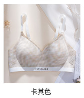 Ventas directas de fábrica comercio electrónico transfronterizo Sudeste de Asia Vietnam Tailandia damas dulces a cuadros sujetador de colección lateral fruncido