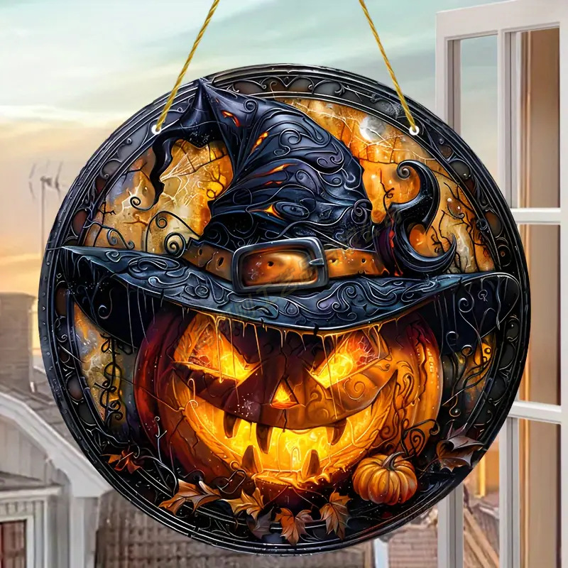 Transfronterizo serie de Halloween acrílico captador de sol artesanía decoración creativa colgante acrílico disco