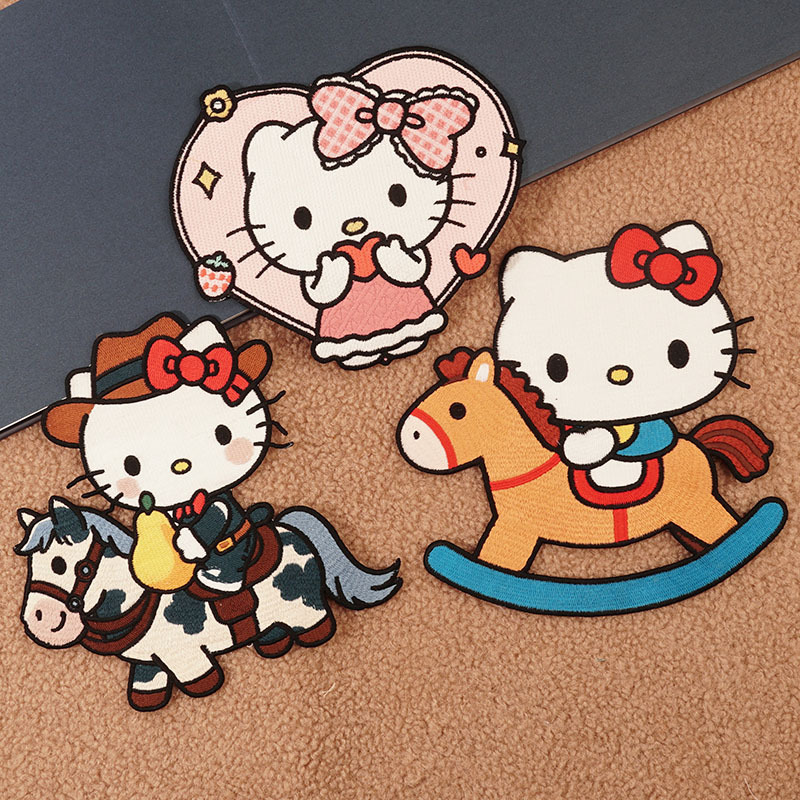 Large Kitty Cat Clothing Patch, Fashionable Embroidered Fabric Patch, Basket Decoration Applique, Embroidery Patch, Patchwork Embroidery Large Kitty Cat Clothing Patch, Fashionable Embroidered Fabric Patch, Basket Decoration Applique, Embroidery Patch, Patchwork Embroidery