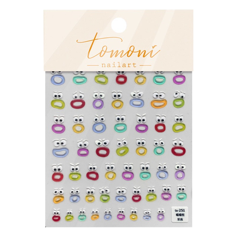 En línea celebridad pegatinas de uñas divertido Boca Grande Toot boca 2023 nueva historieta lindo estilo graffiti alivio al por mayor