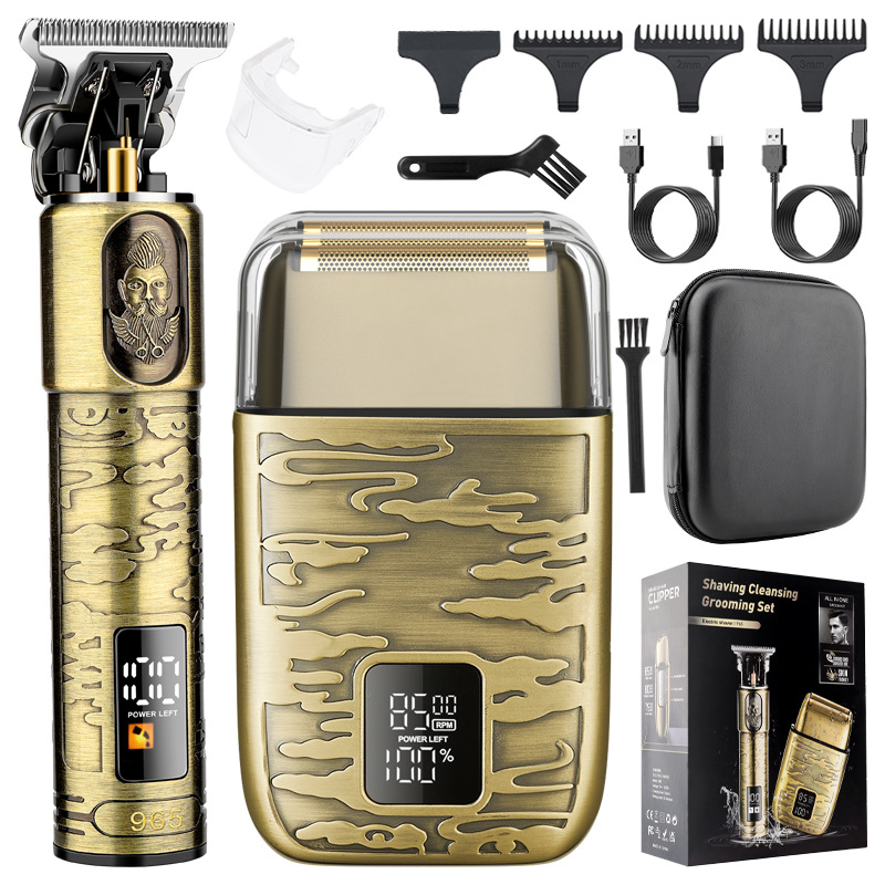 Nuevos hombres de alternativo Afeitadora eléctrica hogar traje aceite cabeza talla pelo Clipper multifuncional Razor