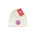 E white knitted hat