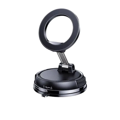 Car-mounted strong magnetic phone holder, foldable vacuum suction magnetic dashboard mount, multifunctional and stable (Car phone holder) - 027black-regular-model