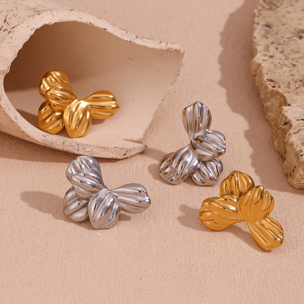 19g Weight 316L Stainless Steel Ear Needle Material 18K Gold Plated Plating Material Earrings, Ear Studs Classification 1 Pair Quantity Daily, Street Occasion 316L Stainless Steel Material Geometric, Flower Pattern All Seasons Season Women's Gender Retro, Simple Style Style Waterproof Non Tarnish, Surgical Steel, Plating Craft 18K Gold Plated 316L Stainless Steel Geometric Flower Waterproof Non Tarnish Surgical Steel Retro Simple Style Earrings Ear Studs For Women's 8
