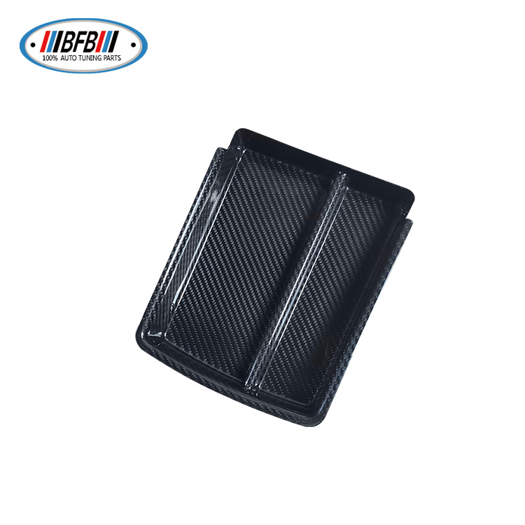 100% Real Carbon Fiber Storage Box Cover - For Tesla Model X S 2014-2020 - Carbon Fiber Interior Trim Glossy