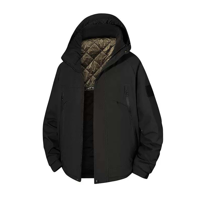 石墨烯棉衣秋冬款潮牌宽松百搭棉服保暖连帽夹克冲锋衣棉袄男外套