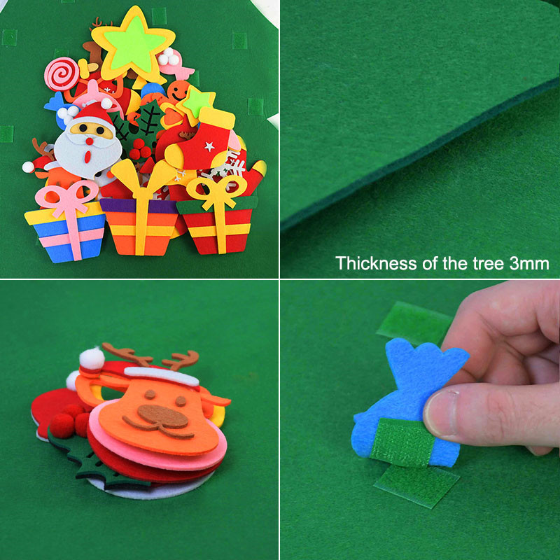 Transfronterizo Amazon fieltro Árbol de Navidad Costura para niños Adornos para árboles de Navidad hechos a mano decoraciones para árboles de Navidad