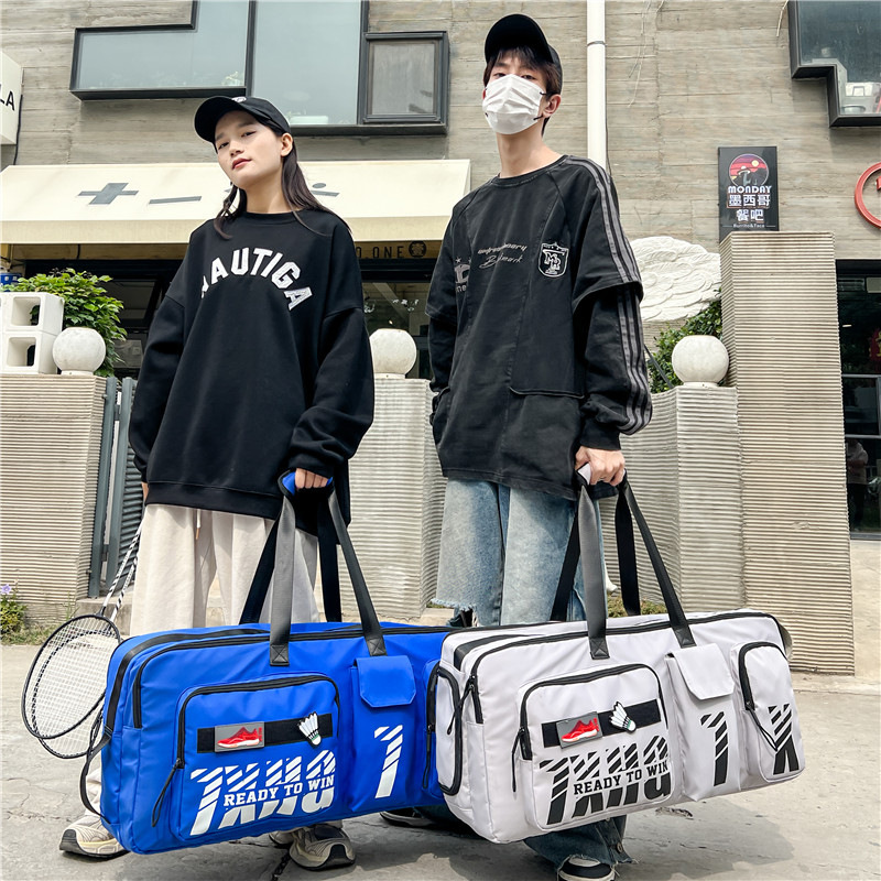 (2개) 배드민턴 가방 대용량 6 팩 독립 신발 가게 테니스 가방 어깨 핸드백 스포츠 가방 다기능 국경