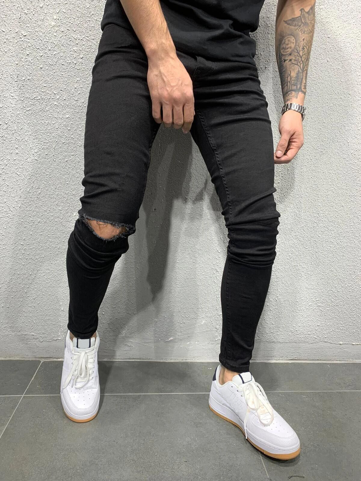 Men's Elastic Tight Legged Jeans