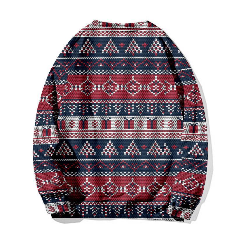 New 3d Printed Little Deer Sweater Loose Pullover Sweatshirt Christmas_voghion.com