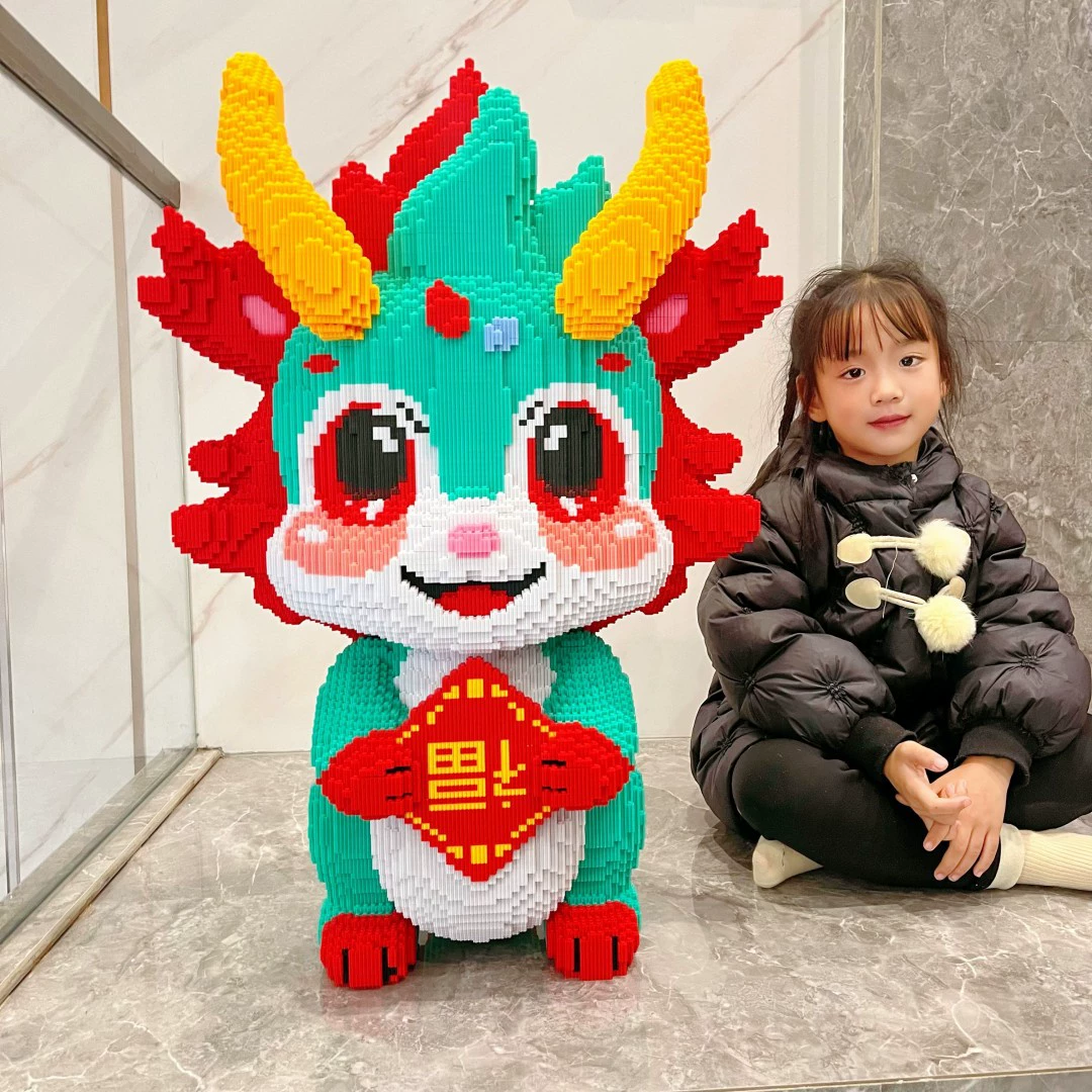 3D Constructor Building Set — Dragon Model, Small Particles, Multiple Sizes (32–70 cm)