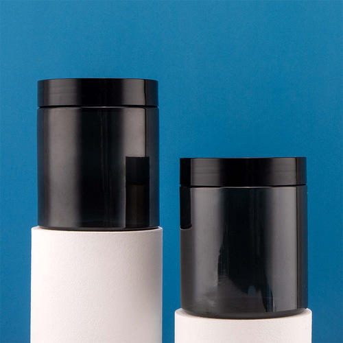 Factory PET plastic 250ml transparent black bottle cream jar face cream jar hand cream dividing bottle