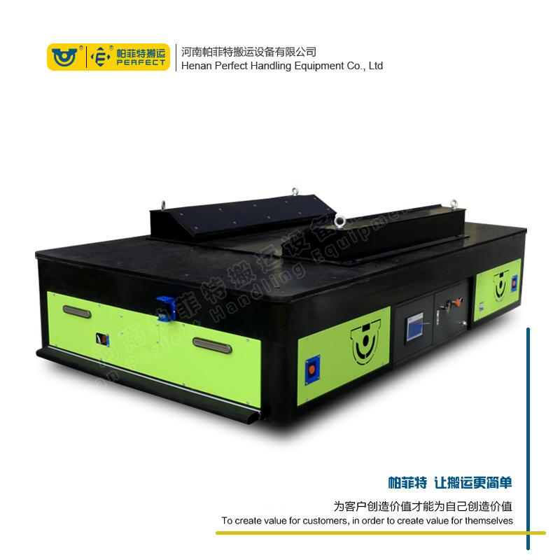 货运电动平板地轨车搬运多晶硅材料无轨搬运车