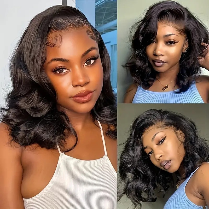Medium Length Wavy Wig Popular Lace Synthetic Hair Extensions Suitable For Various Occasions And Settings._voghion.com