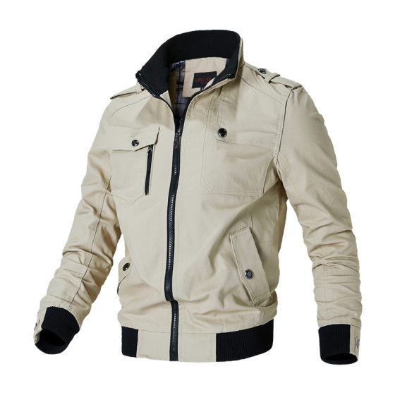 Cross-border AliExpress Amazon 2022 Spring and Autumn European and American Men's Cotton Large Size Men's Jacket Casual Work Jacket