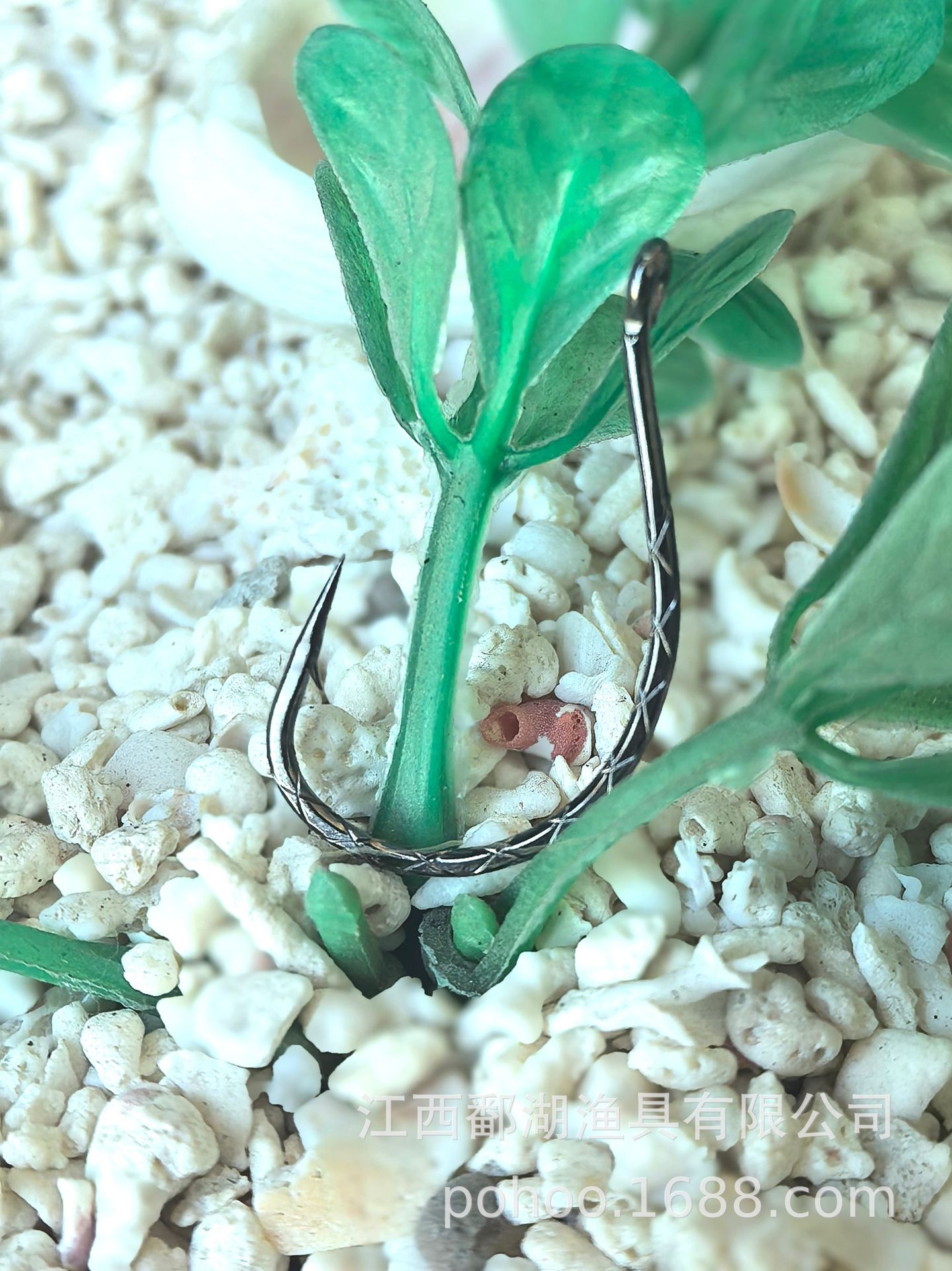 Gancho de pesca invertido de escala brillante Gancho de pez mandarín WACKY Gancho de diamante de escala de pescado de imitación Pohu Road Venta directa de fábrica de pesca de Asia Taiwán Gancho grande