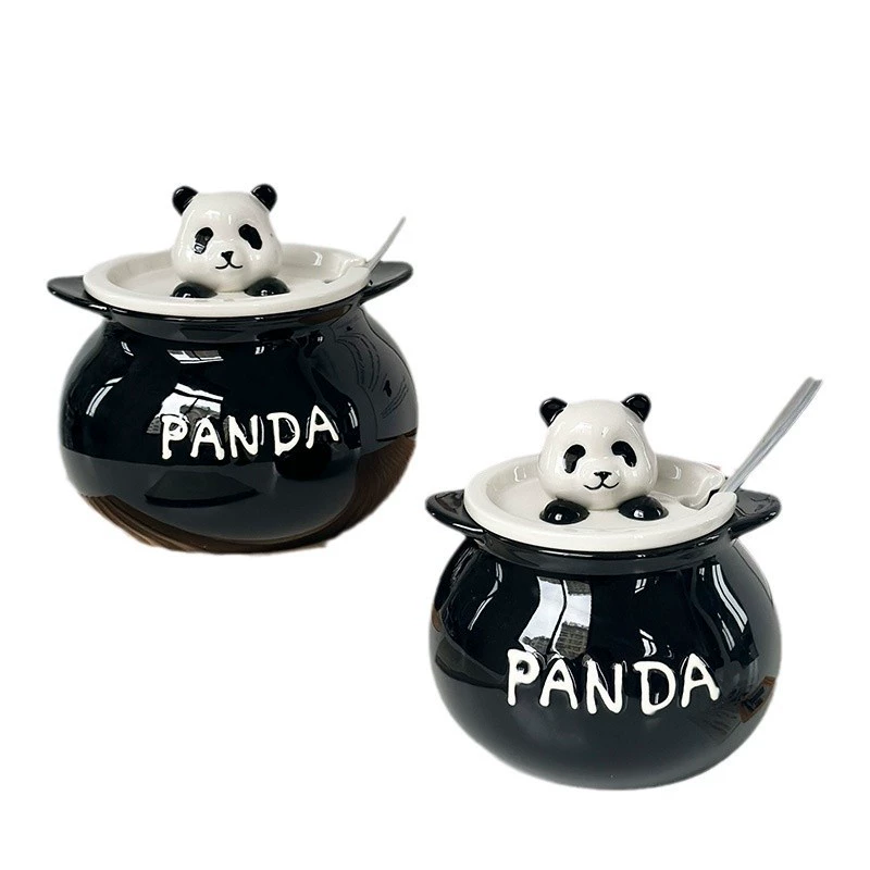 Прямые продажи Panda Kitchen банка для сала бытовая керамическая банка с высокой термостойкостью чили масло специальная банка мясной жир пищевой