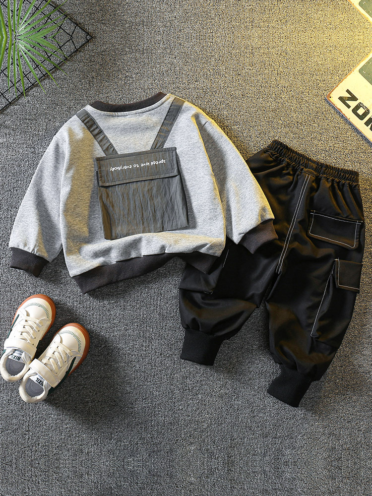 Conjunto de Ropa de Otoño para Niños 6342, Moda 2026, Ropa Deportiva de Primavera y Otoño para Niños Pequeños, Conjunto de Dos Piezas image 4
