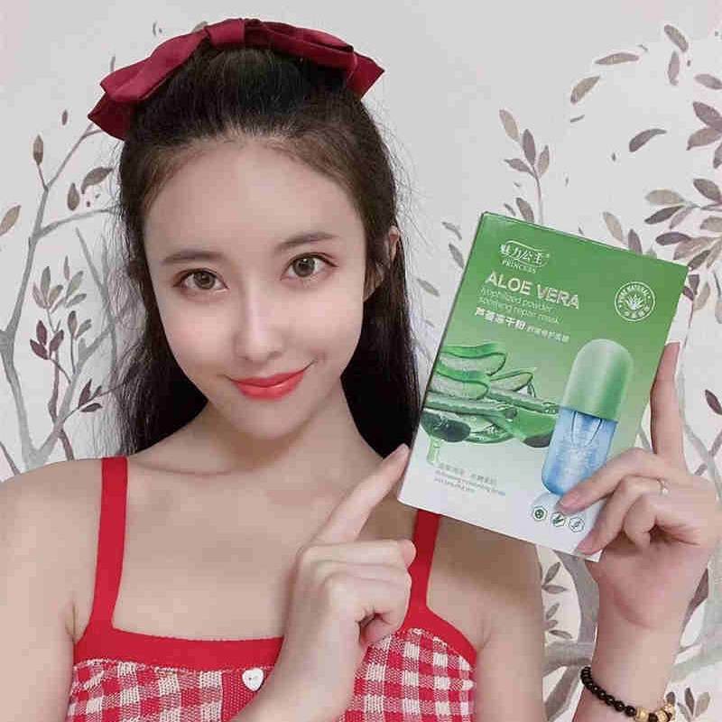 Charming Princess Aloe Vera Freeze-dried Powder Soothing and Repairing Mask Refreshing, Moisturizing, Brightening and Hydrating Pregnant Women and Students