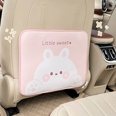 pad cartoon leather car chair: Chair back anti-kick pad