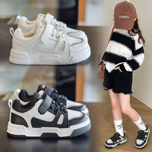 女童板鞋2025春秋季新款真皮鞋子春秋款童鞋儿童小白鞋男童运动鞋