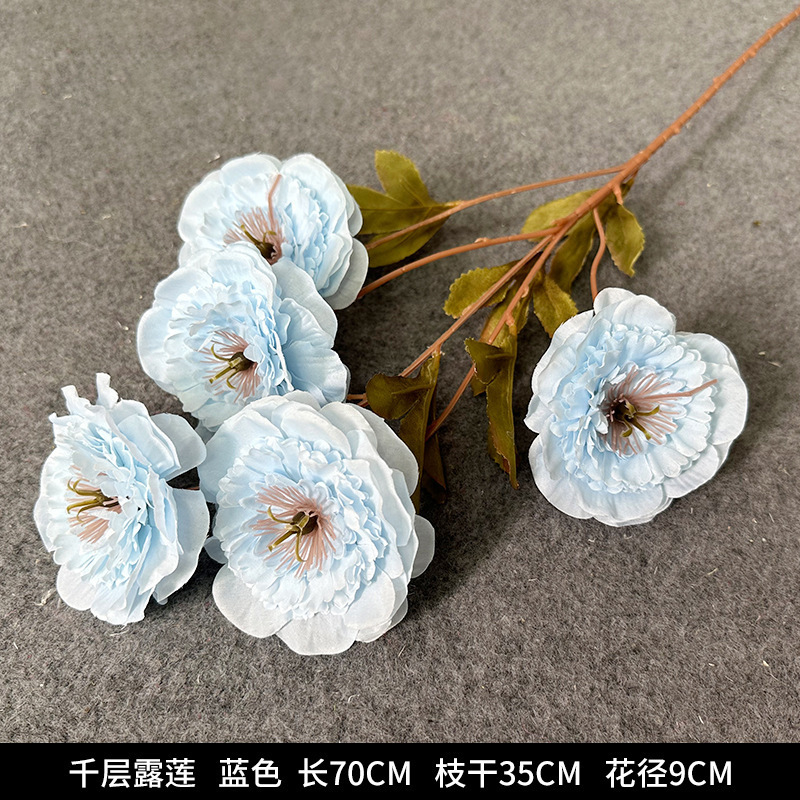 蓝色系仿真花婚礼婚庆场地场景布置道具装饰花艺花材花束假花批发|undefined