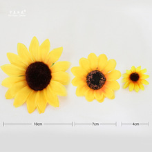 批发DIY仿真花 手工太阳花向日葵 绢花布花菊花向阳花假花花头