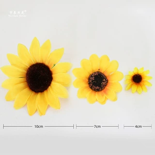 批发DIY仿真花 手工太阳花向日葵 绢花布花菊花向阳花假花花头