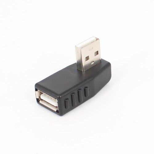 USB2.0 Male to Female Right Angle Left Bend Adapter Computer Extension Cable Butt Elbow 90 Degree Male to Female Socket