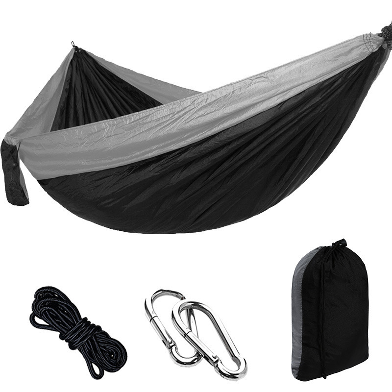 Venta directa de fábrica al aire libre individual doble paracaídas tela hamaca a juego nailon swing ancho hamaca de ocio interior image 8
